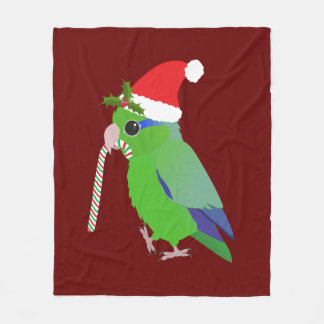 Couverture Polaire Un joli parrotlet vert de Noël pacifique
