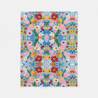 Couverture Polaire Un motif vibrant et coloré présentant divers