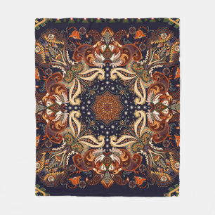 Couverture Polaire Un ornement sans couture indien. Patch symétrique