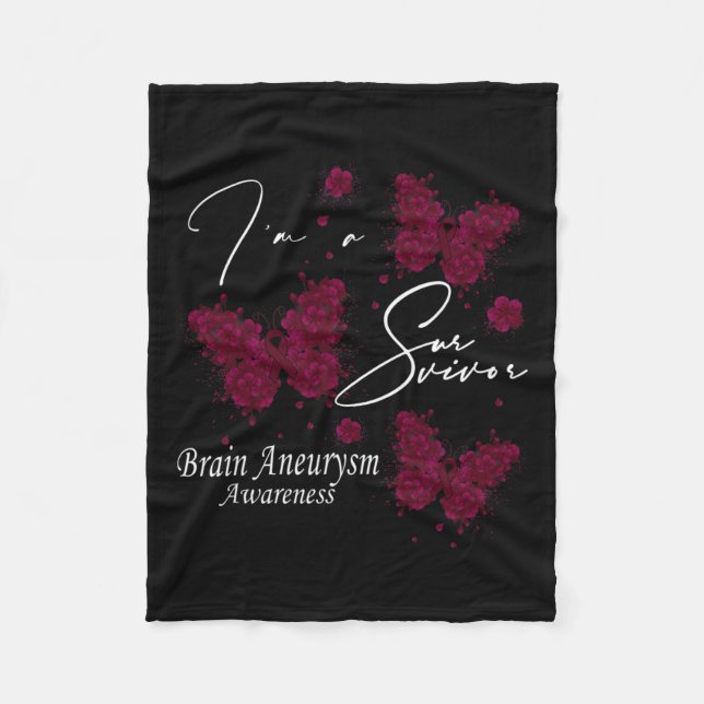 Couverture Polaire Un Papillon de sensibilisation à l'neurysme cérébr (Devant)