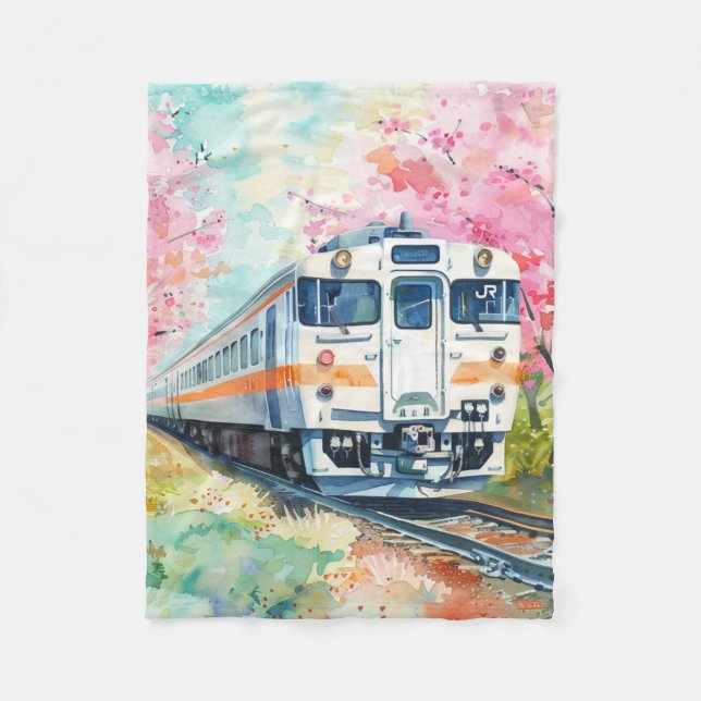 Couverture Polaire Un train au printemps (Devant)