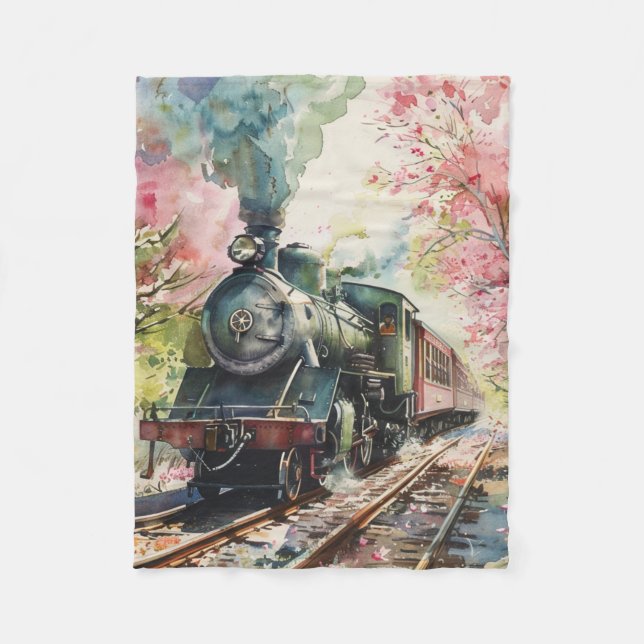 Couverture Polaire Un train au printemps (Devant)