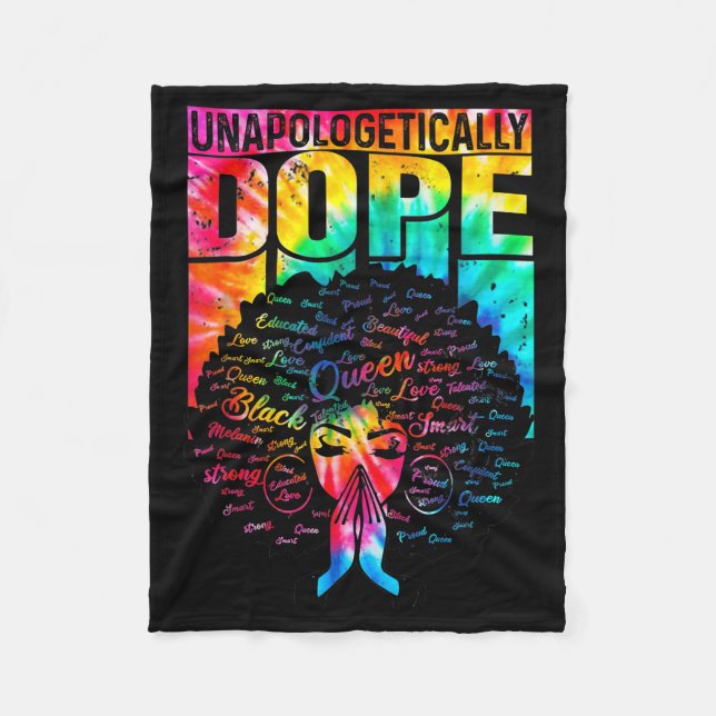 Couverture Polaire Unalogetically Black Pride Melanin African Tie Dye (Devant)