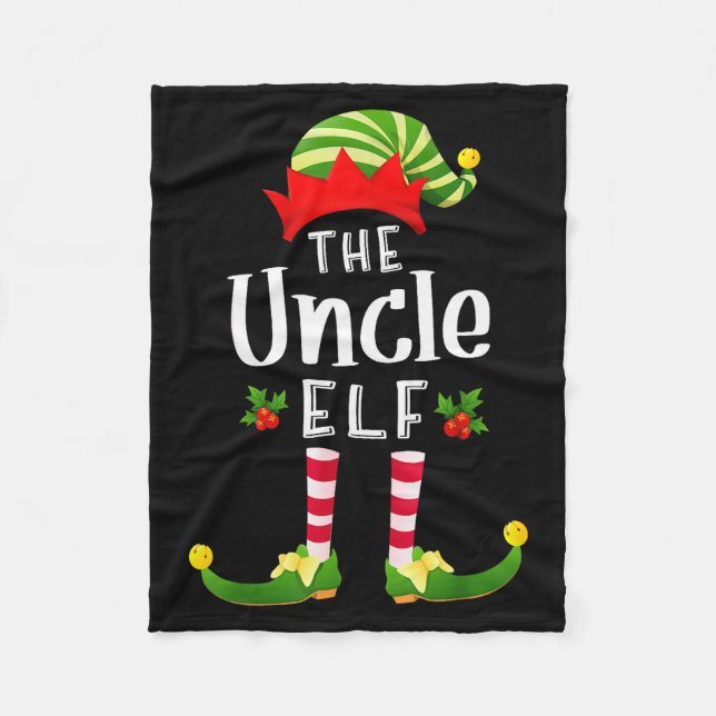 Couverture Polaire Uncle Christmas Elf Matching Pajama X-mas Party  (Devant)