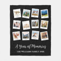 Une année de souvenirs Famille Collage mensuel de 