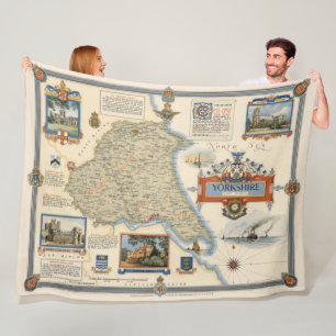 Couverture Polaire Une carte de Yorkshire : Équitation est