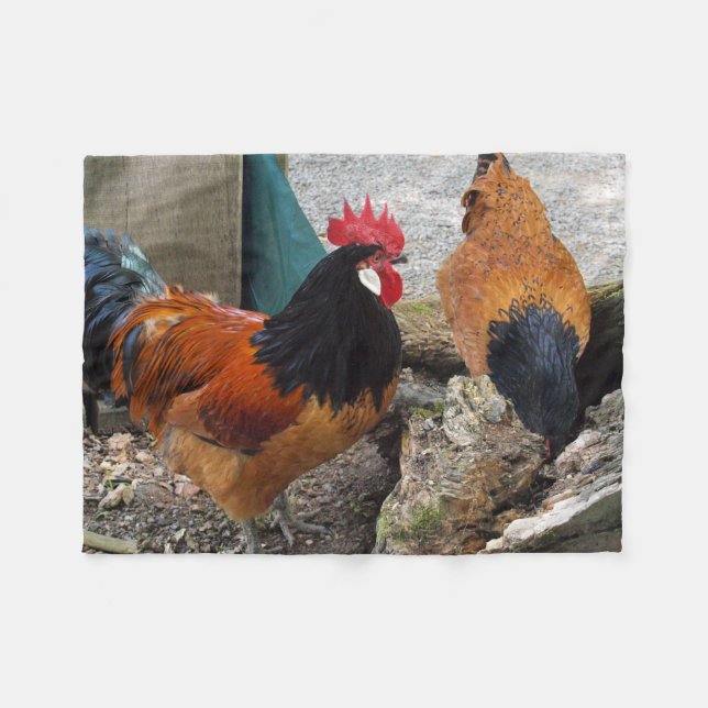 Couverture Polaire Une consommation de paires, de coq et de poule de (Devant (Horizontal))