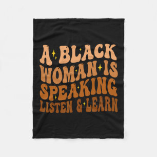 Couverture Polaire Une Femme Noire Parle Écouter Et Apprendre Pour Af