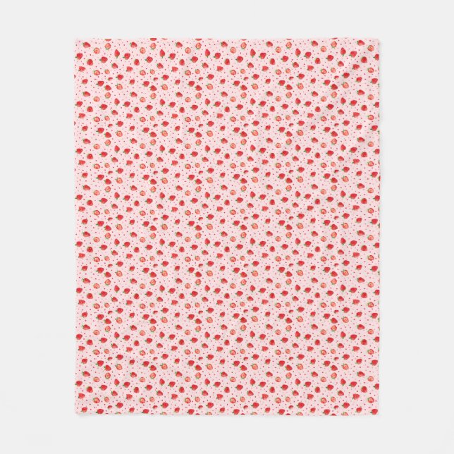 Couverture Polaire Une fraise par jour éloigne les idées noires (Devant)