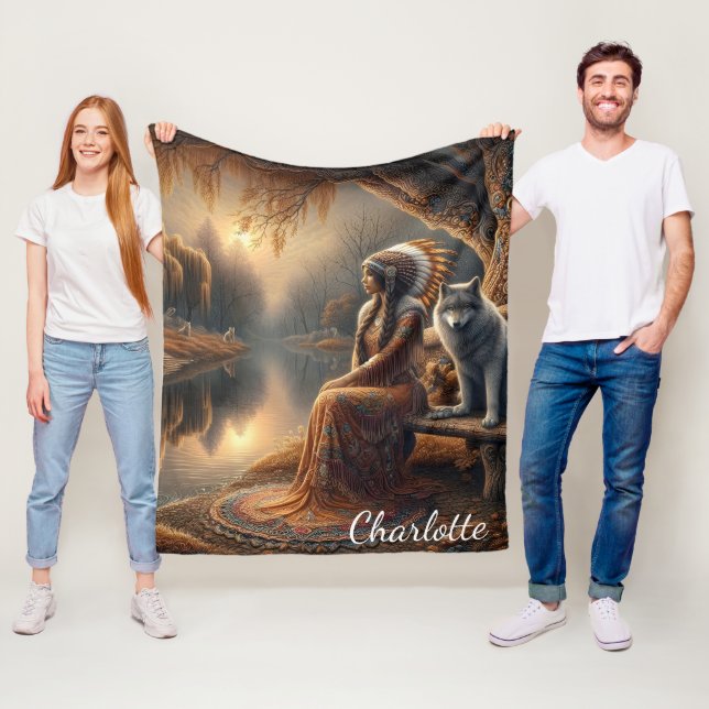 Couverture Polaire Une Indienne autochtone et son fidèle compagnon de (En situation)