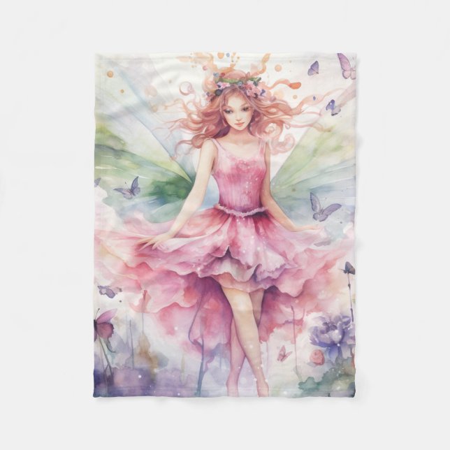 Couverture Polaire Une jolie fée de printemps (Devant)