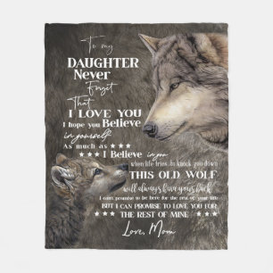 Couverture Polaire Une Lettre Personnalisée À Ma Fille,