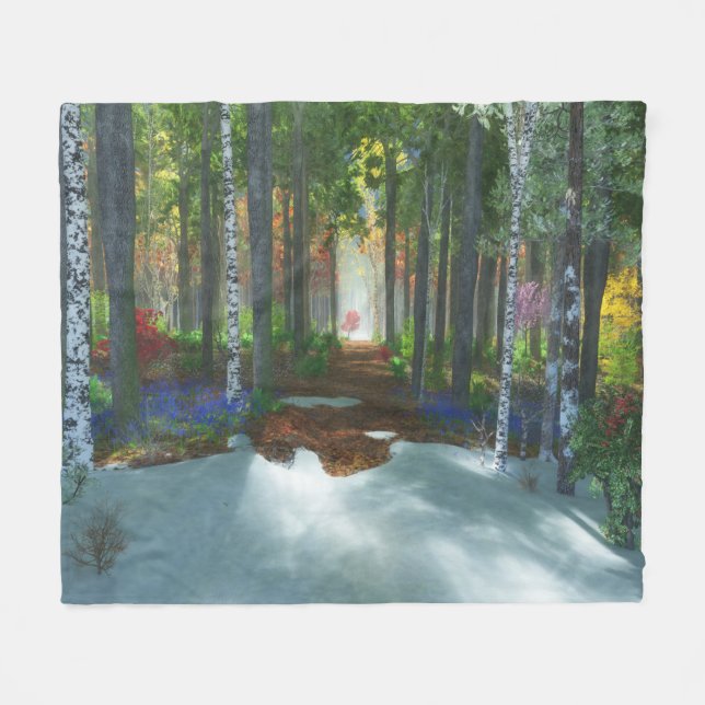 Couverture Polaire Une longue journée de marche Blanche polaire (Devant (Horizontal))