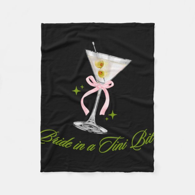 Couverture Polaire Une mariée dans un tout petit peu de martini de qu (Devant)
