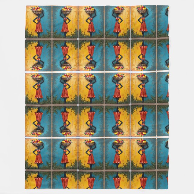 Couverture Polaire Une oeuvre colorée pour couvertures, coussins (Devant)