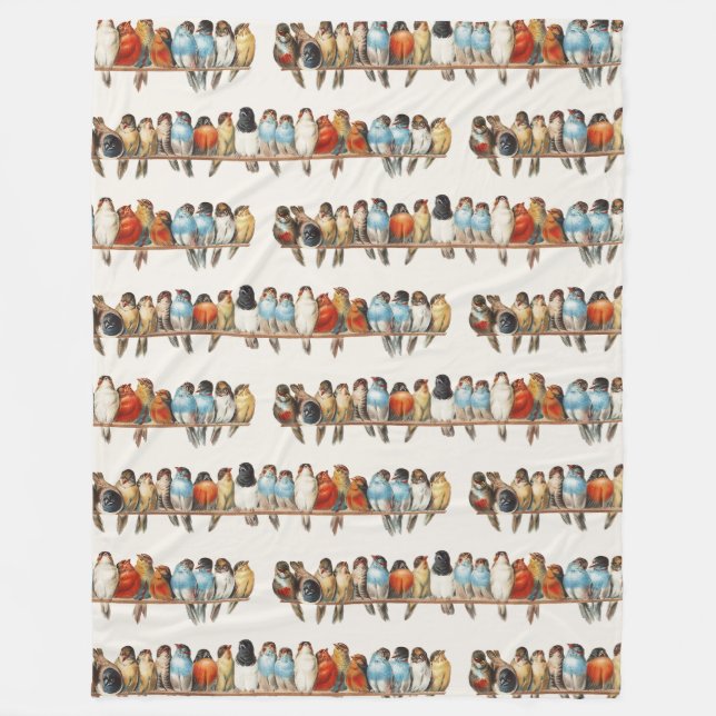 Couverture Polaire Une perche d'oiseaux Illustration de la perche Vin (Devant)