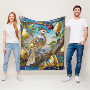 Couverture Polaire Une perdrix dans un arbre à poires