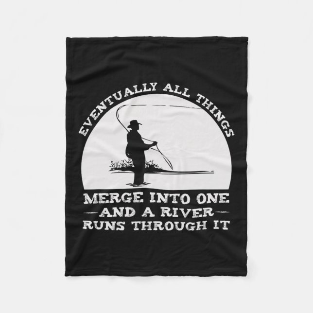 Couverture Polaire Une Rivière Traverse À Travers Elle Pêche À Voler (Devant)