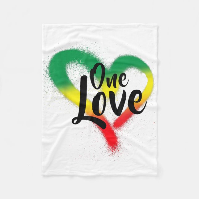 Couverture Polaire Une Seule Amour Une Seule Vibration Reggae (Devant)