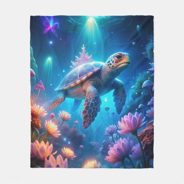 Couverture Polaire Une tortue (Devant)