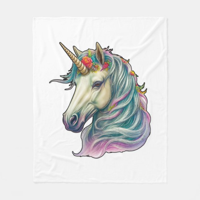Couverture Polaire Une Unicorne Fantastique ! (Devant)