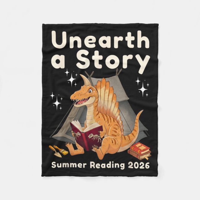Couverture Polaire Unearth a Story Lecture estivale 2026 Spinosaurus (Devant)