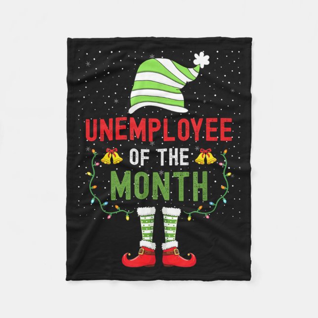 Couverture Polaire Unemployee Of The Month Funny Unemployed Christmas (Devant)