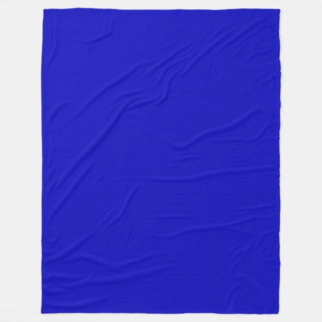 Couverture Polaire Uni bleu cobalt vierge (Devant)
