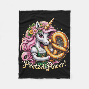 Couverture Polaire Unicorn allemand Drindl Pretzel Power Funny Kids