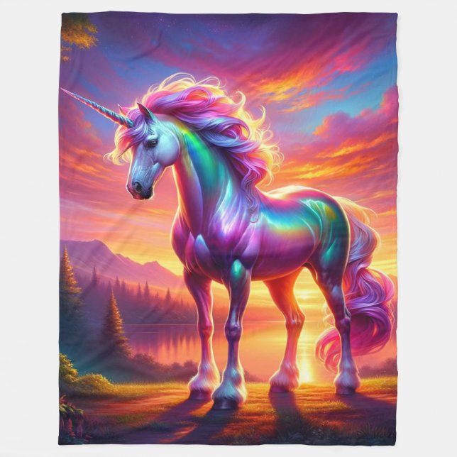 Couverture Polaire Unicorn Art (Devant)