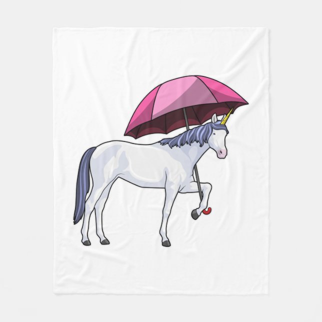 Couverture Polaire Unicorn avec Umbrella (Devant)
