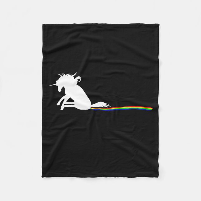Couverture Polaire Unicorn Dragging Rainbows Funny Adult S  (Devant)