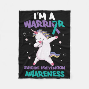 Couverture Polaire Unicorn Guerrier Suicide Sensibilisation Suicide T