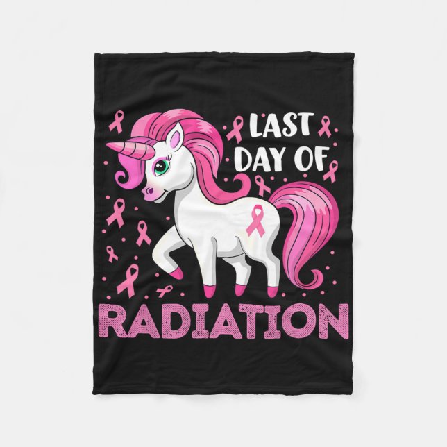 Couverture Polaire Unicorn Pink Ribbon Dernier Jour De Radiation Brea (Devant)