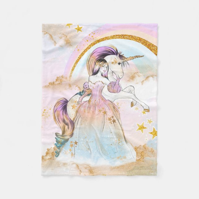 Couverture Polaire Unicorn Princess Blanket (Devant)