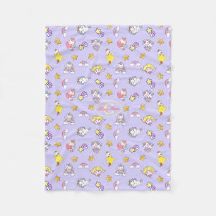 Couverture Polaire Unicorn Rainbow Star Light Purple Personnalisé