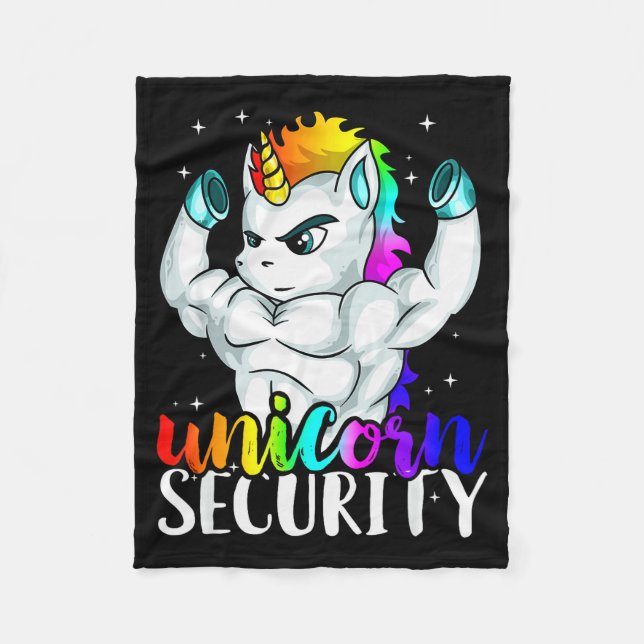 Couverture Polaire Unicorn Security Squad Muscle Tee Funny Dad Brothe (Devant)