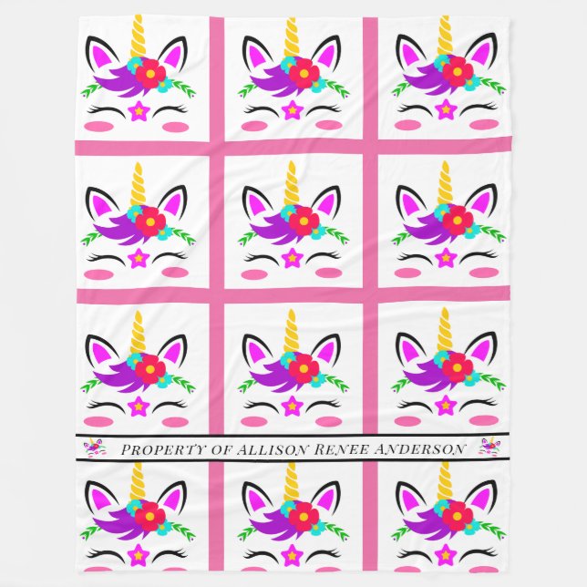 Couverture Polaire Unicorne (Devant)