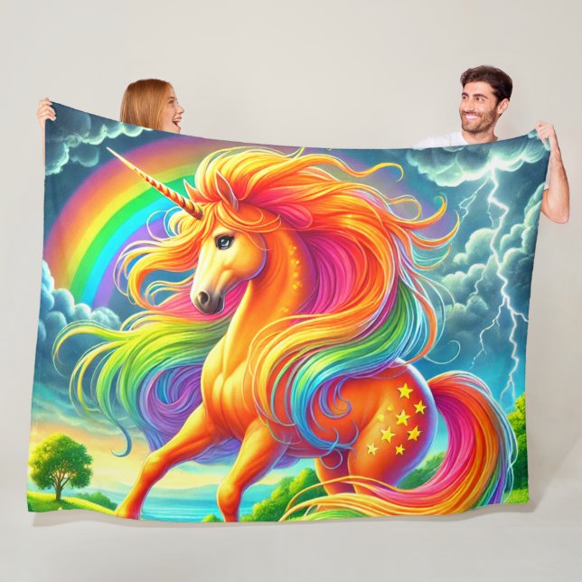 Couverture Polaire Unicorne (En situation)