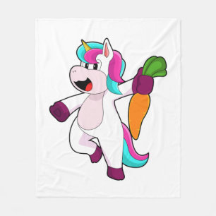 Couverture Polaire Unicorne avec carotte