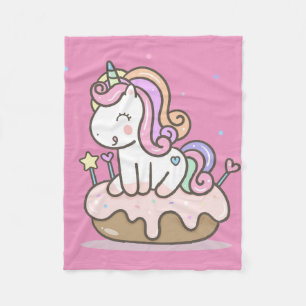 Couverture Polaire Unicorne avec donut