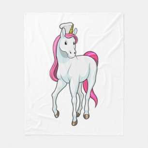 Couverture Polaire Unicorne comme Cuisinière avec casquette chef