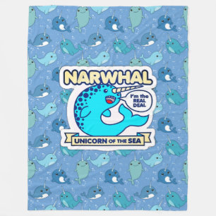 Couverture Polaire Unicorne Narwhal De La Mer