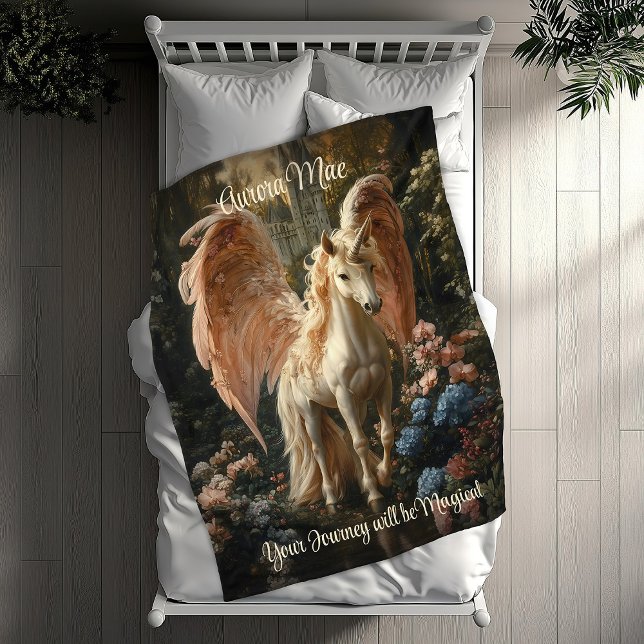 Couverture Polaire Unicorne Pegasus Woodland Magic Pegasus (Créateur téléchargé)