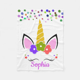 Couverture Polaire Unicorne personnalisée avec poney