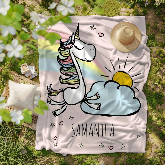 Couverture Polaire Unicornes magiques (A blanket to all magical creatures!)