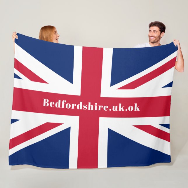 Couverture Polaire Union Jack Fun Custom Says Fleece Blanket (En situation)