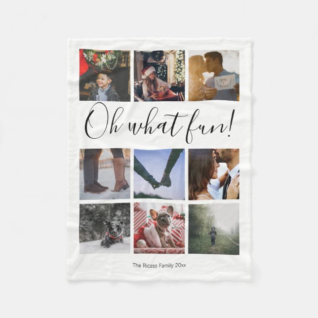 Couverture Polaire Unique Personnalisé Oh Quel Amusant (Devant)