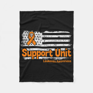 Couverture Polaire Unité de soutien pour la leucémie Drapeau Cancer d