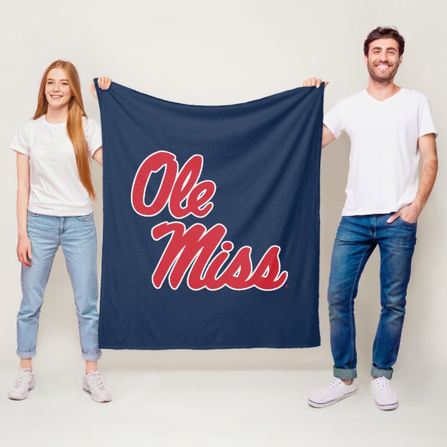 Couverture Polaire Université du Mississippi | Ole Miss Script (En situation)